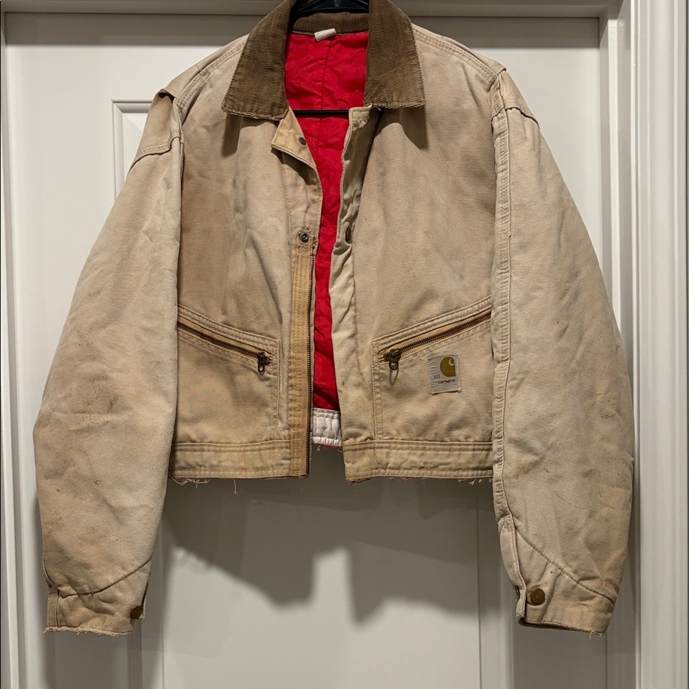 Distressed Cropped Carhartt Jacket